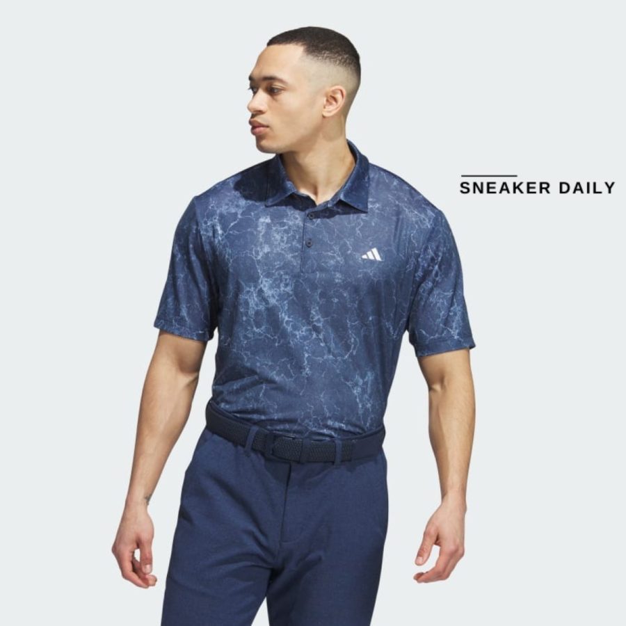 áo adidas ultimate365 print polo shirt - collegiate navy ip2445