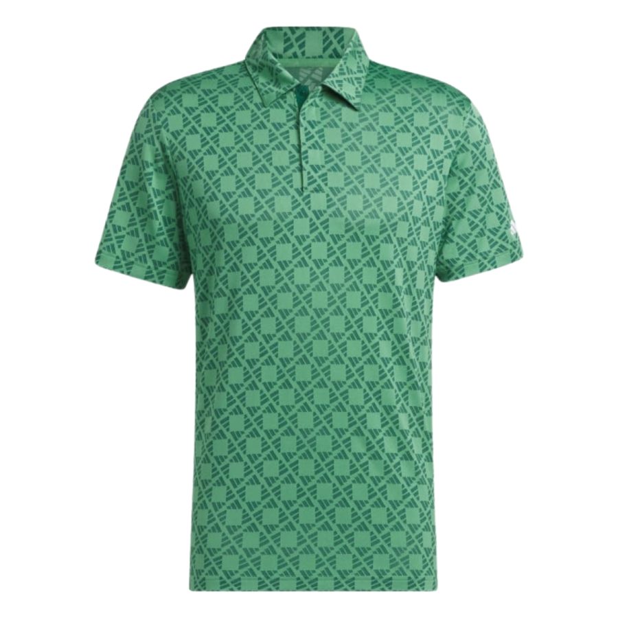 áo adidas ultimate365 tour heat.rdy jacquard polo shirt - collegiate green iz3007