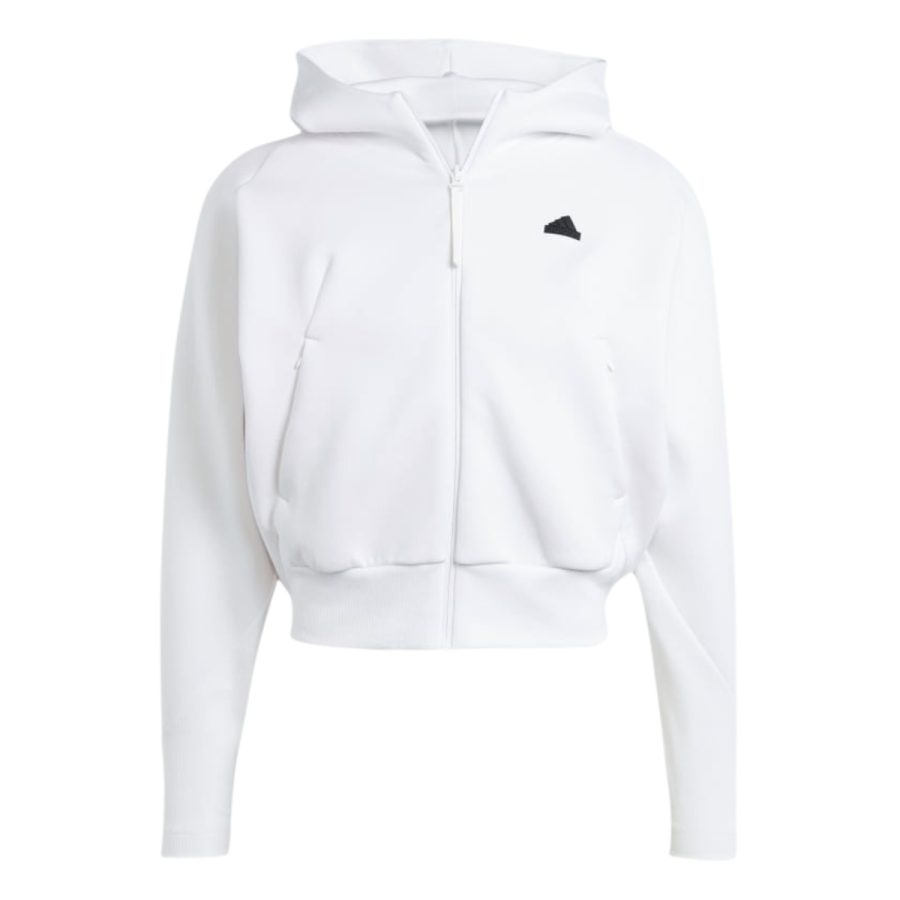 áo adidas z.n.e. full-zip hoodie - white in5133