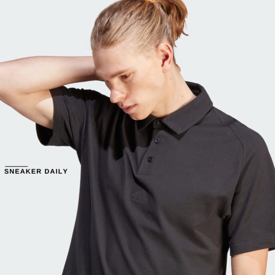 áo adidas z.n.e. premium polo shirt - black ia3124