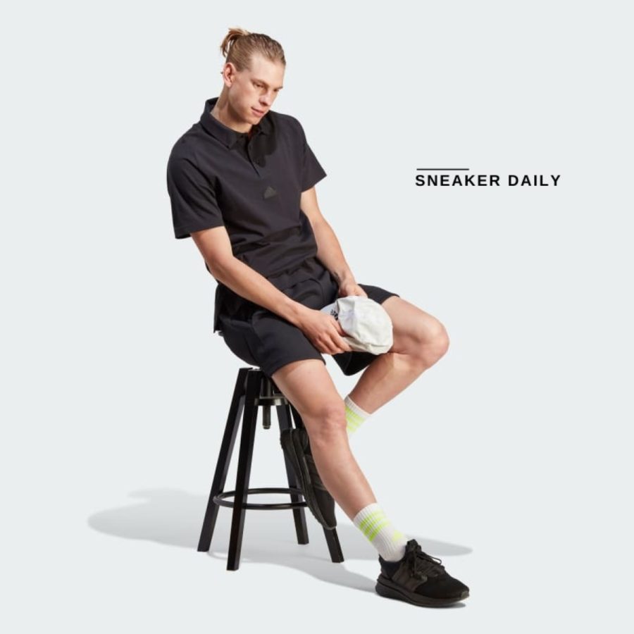 áo adidas z.n.e. premium polo shirt - black ia3124
