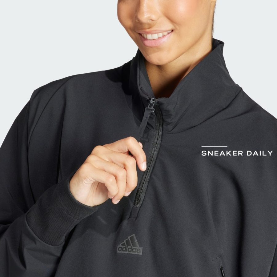 áo adidas z.n.e. woven quarter-zip track top - black is1875