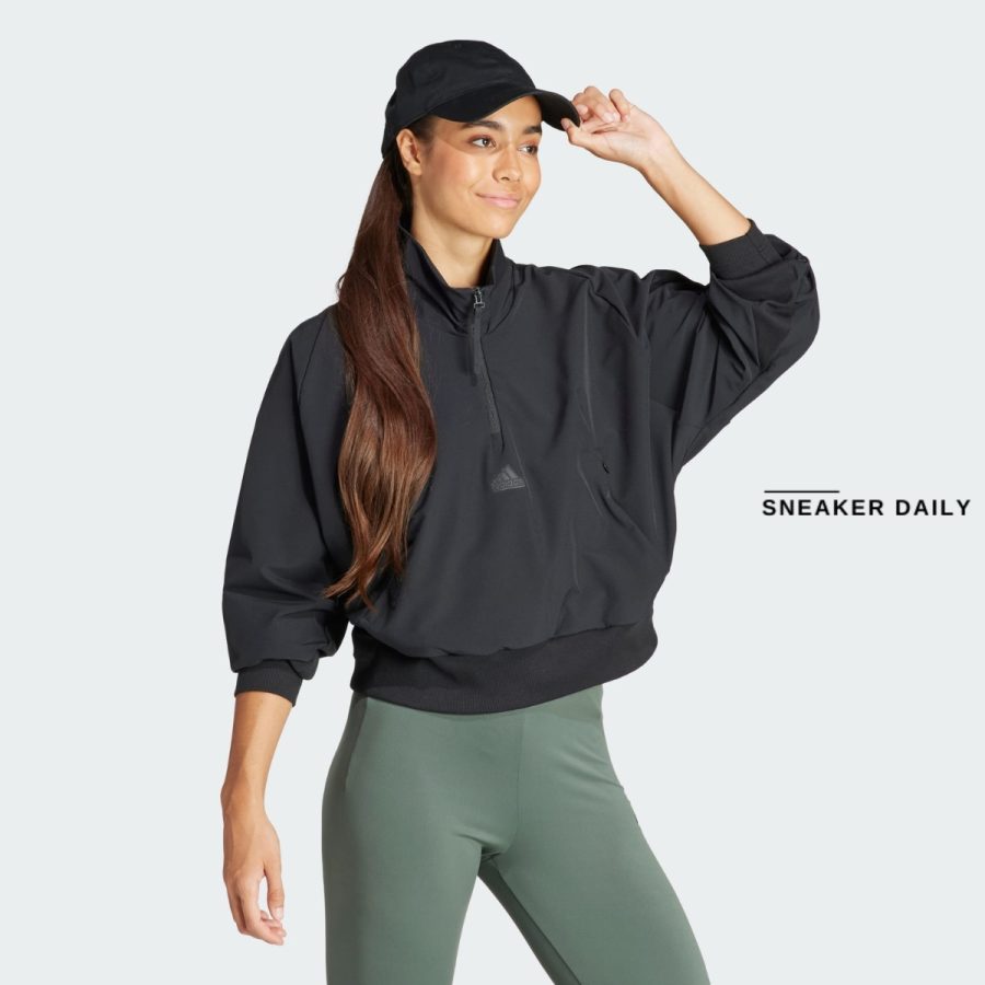 áo adidas z.n.e. woven quarter-zip track top - black is1875