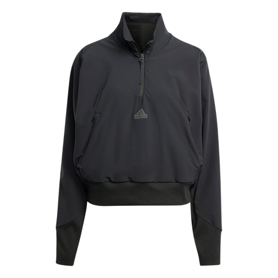 áo adidas z.n.e. woven quarter-zip track top - black is1875