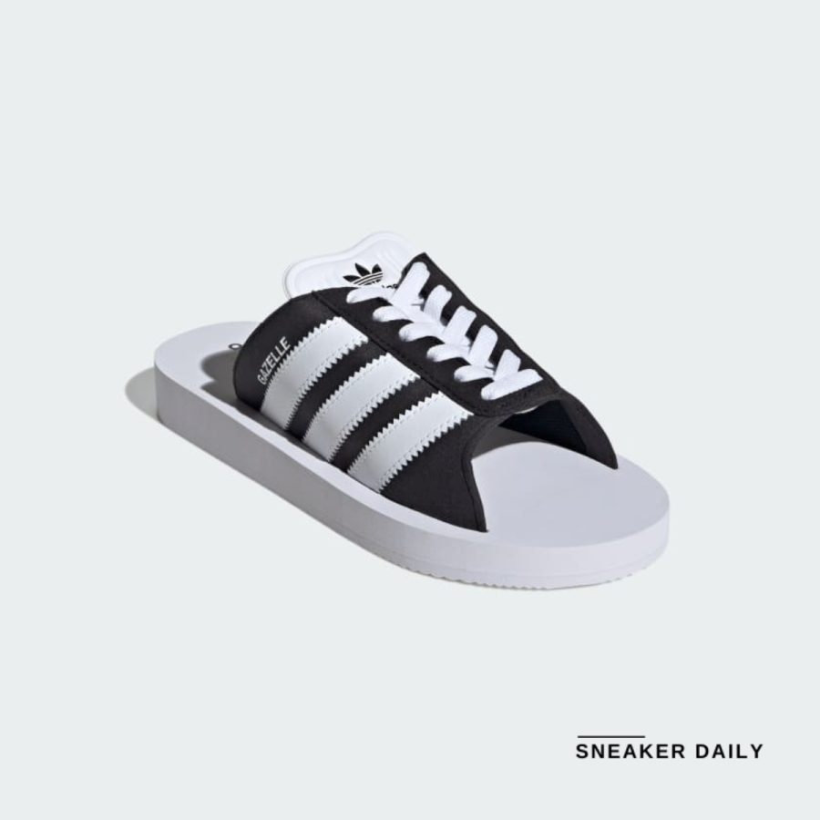 dép adidas gazelle comfort 'core black/cloud white' jq7421