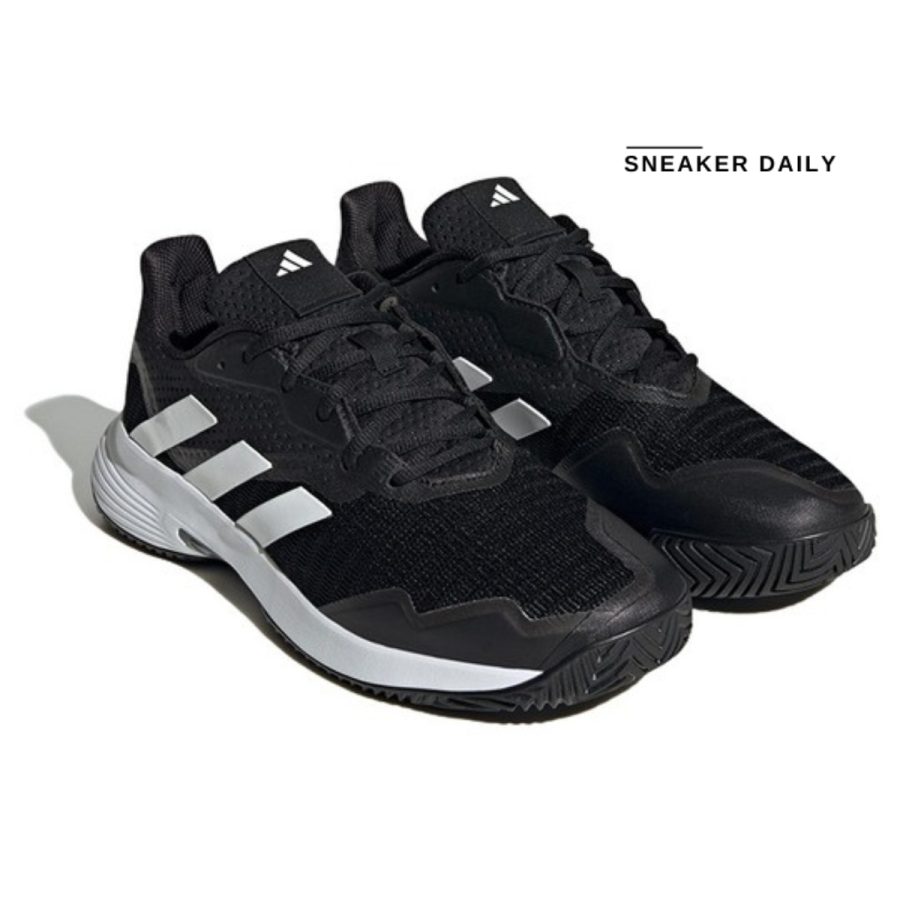 giày adidas courtjam control 'black white grey' id1535