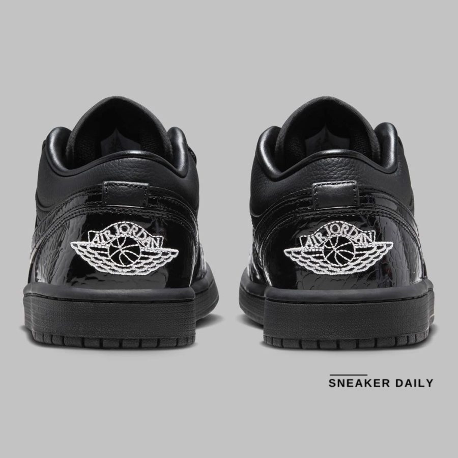 giày air jordan 1 low 'black croc' hj7743-010