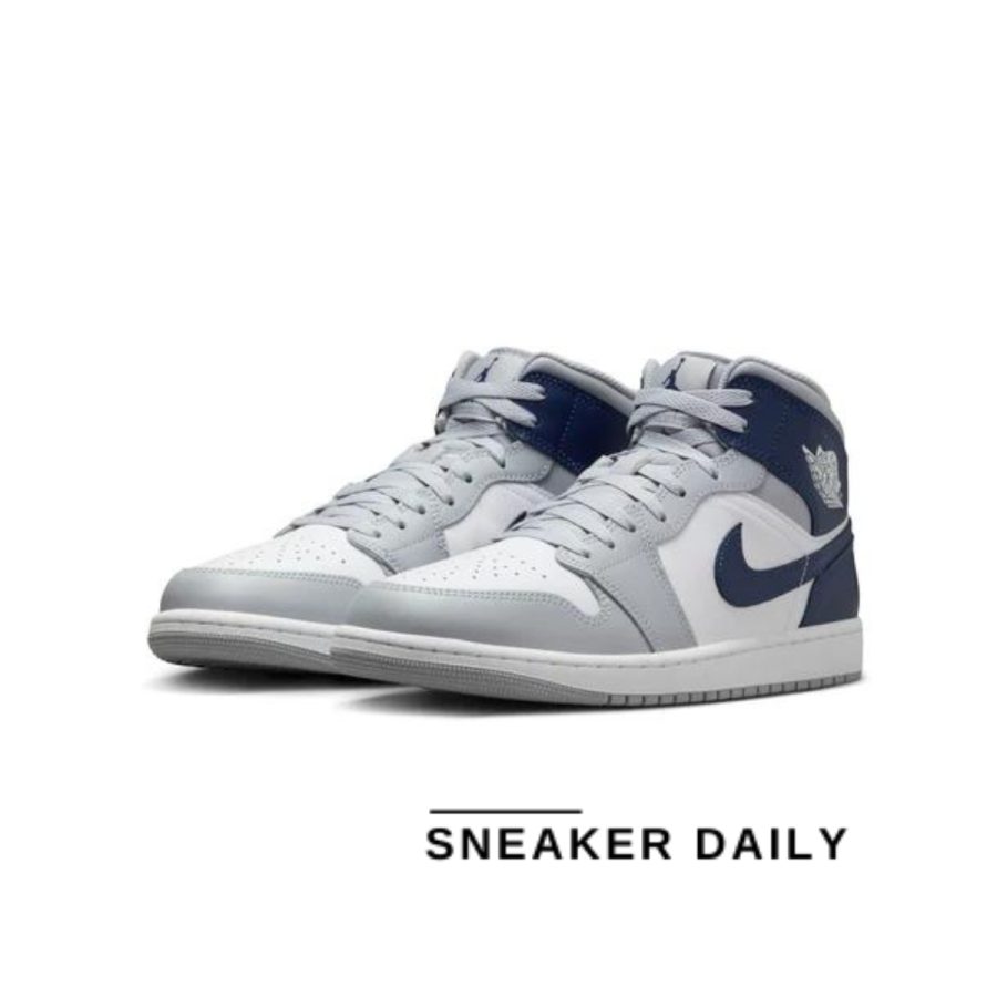 giày air jordan 1 mid 'wolf grey midnight navy' dq8426-104