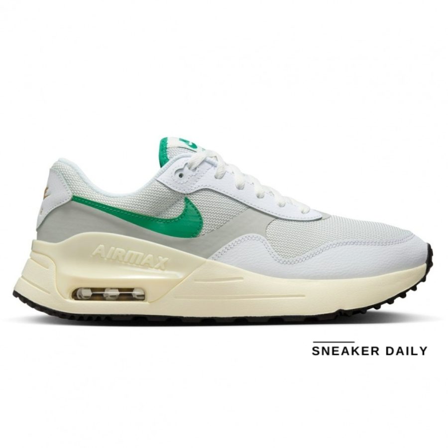 giày nike air max systm 'white/green' f7441-025