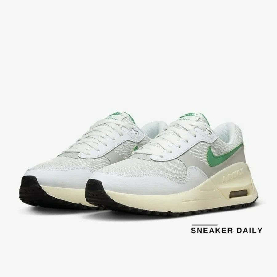 giày nike air max systm 'white/green' f7441-025