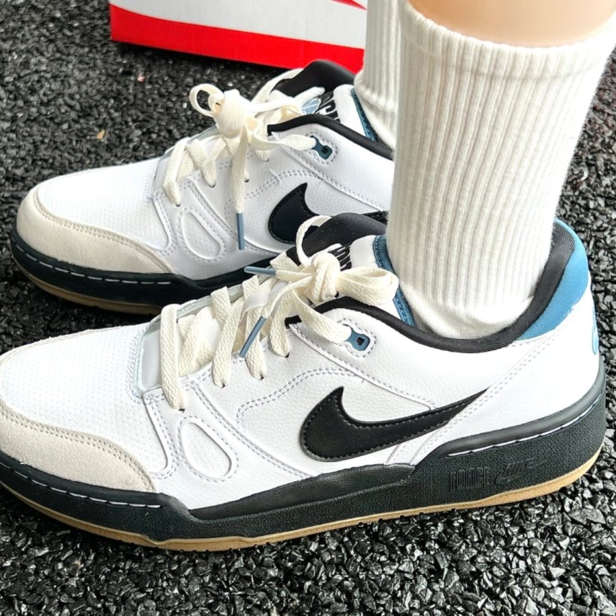 giày nike full force low 'white black aegean storm' hj7262-100