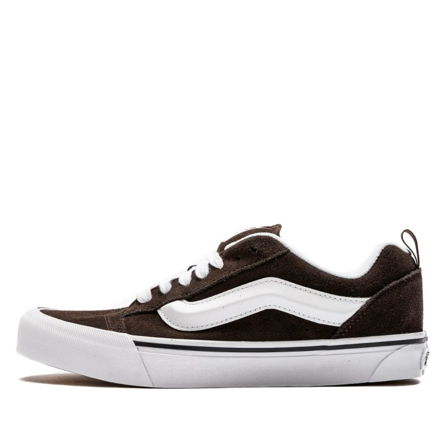 giày vans knu skool 'brown white' vn0009qcnwh1