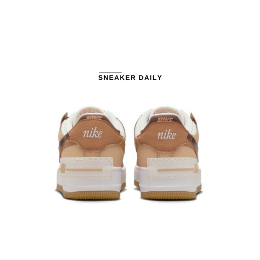giày (wmns) nike air force 1 shadow 'sail cacao wow gum' dz1847-106