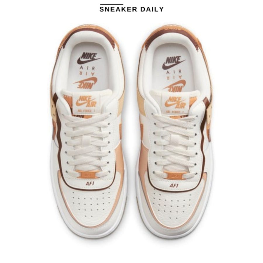 giày (wmns) nike air force 1 shadow 'sail cacao wow gum' dz1847-106