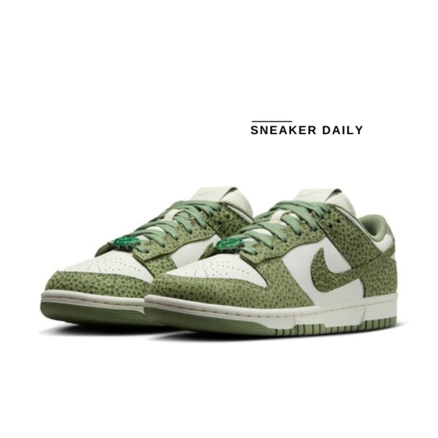 giày (wmns) nike dunk low 'safari print pack - honeydew' fv6516-300