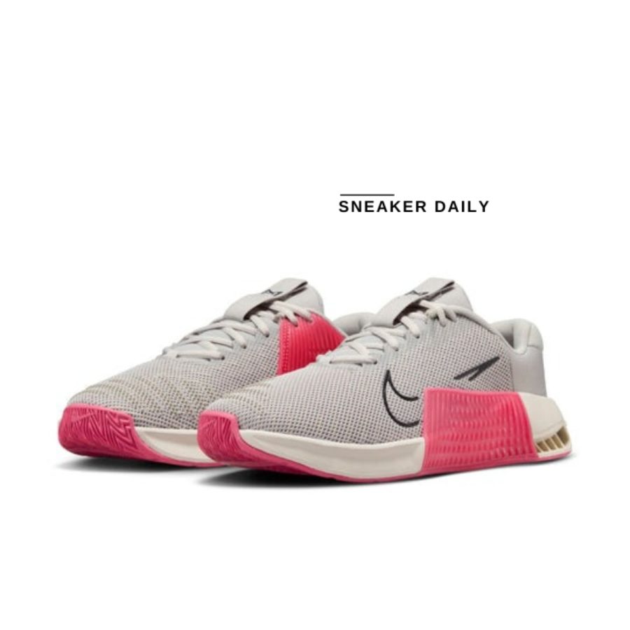 giày (wmns) nike metcon 9 'light iron ore aster pink' dz2537-004