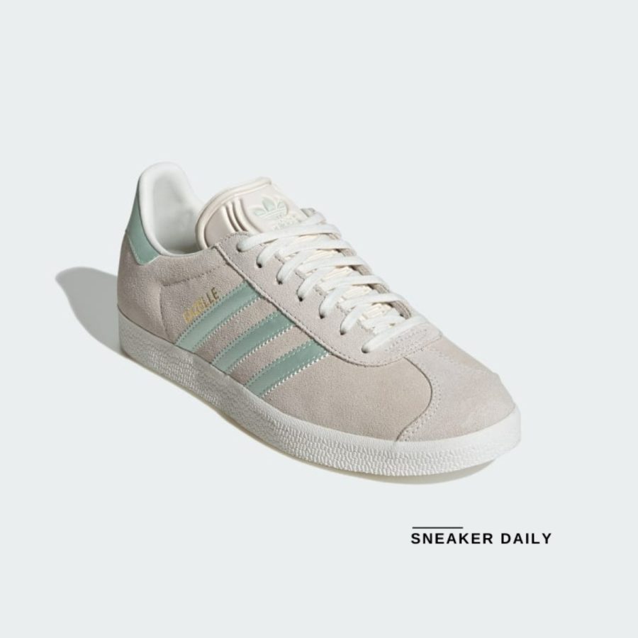 giày adidas gazelle 'off white / linen green met.' ig4398