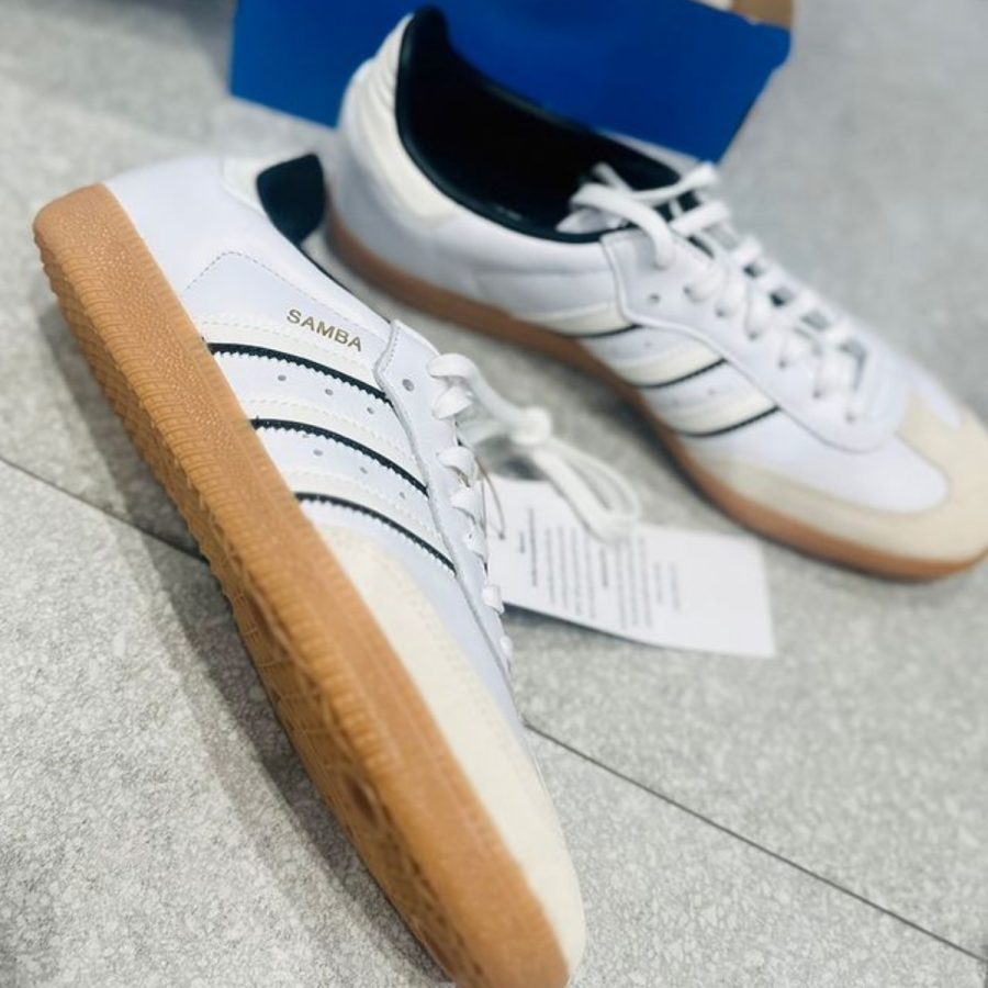 giày adidas samba og ‘double white black gum’ id1480