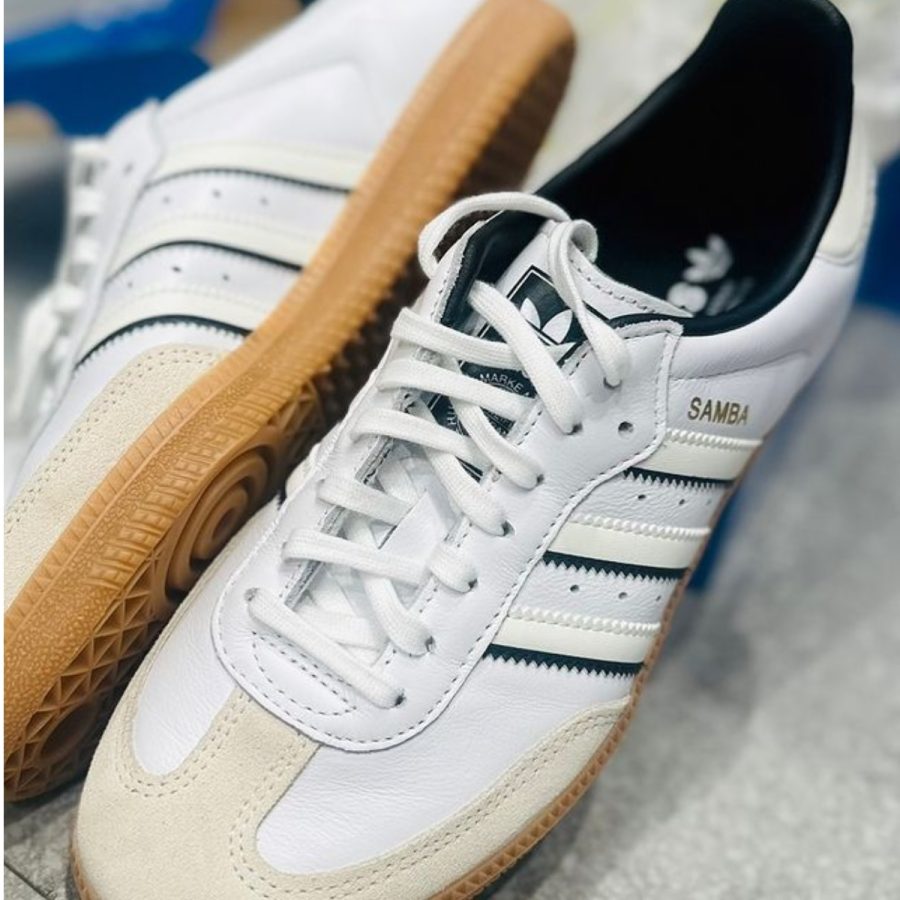 giày adidas samba og ‘double white black gum’ id1480