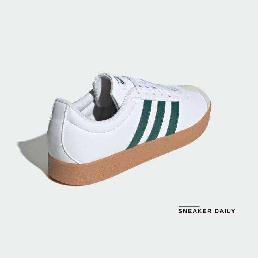 giày adidas vl court base 'cloud white / collegiate green' id3710