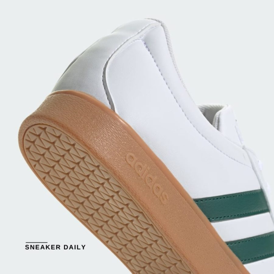 giày adidas vl court base 'cloud white / collegiate green' id3710