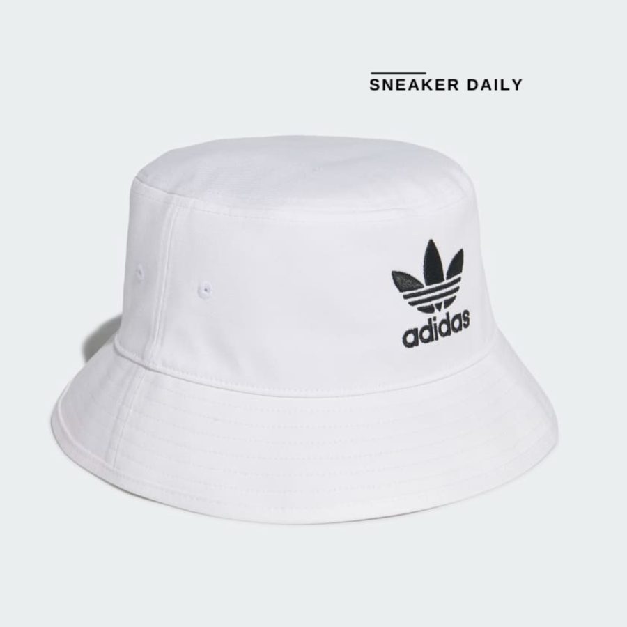 mũ adidas adicolor trefoil bucket hat - white fq4641