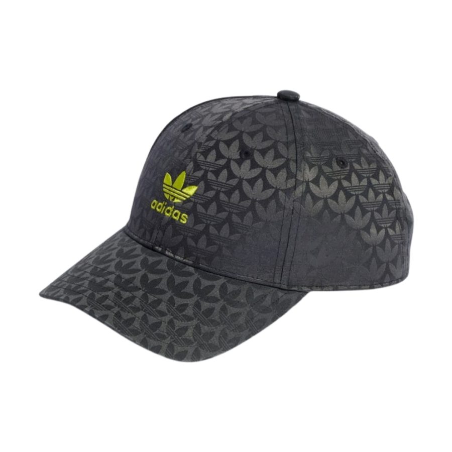 mũ adidas trefoil monogram jacquard baseball cap - black ii3374