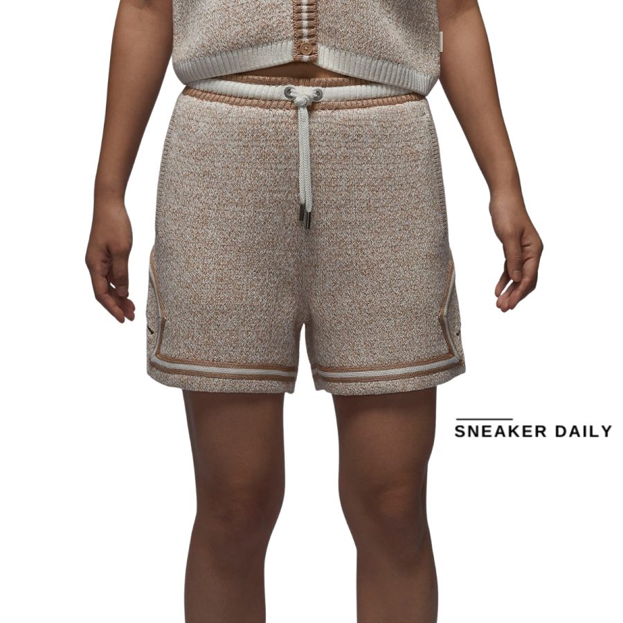 quần jordan women's knit shorts fv7117-133