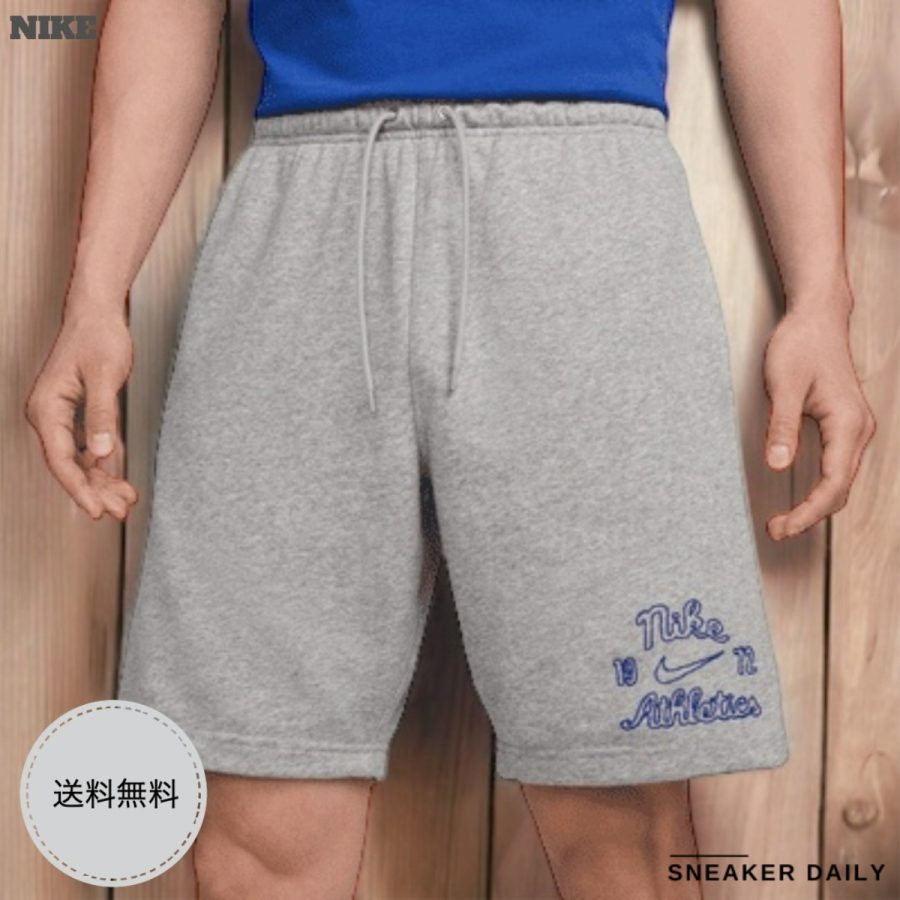 quần nike club ft varsity short 'grey' fv4450-063