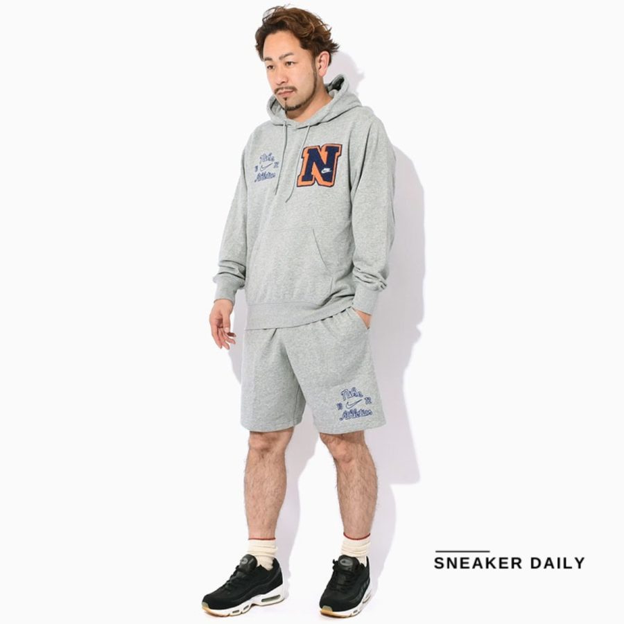 quần nike club ft varsity short 'grey' fv4450-063