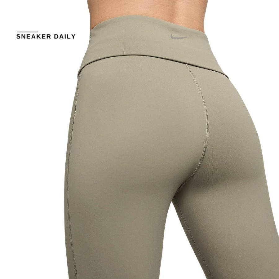 quần nike one women's dri-fit high waist foldover pants fv7849-320