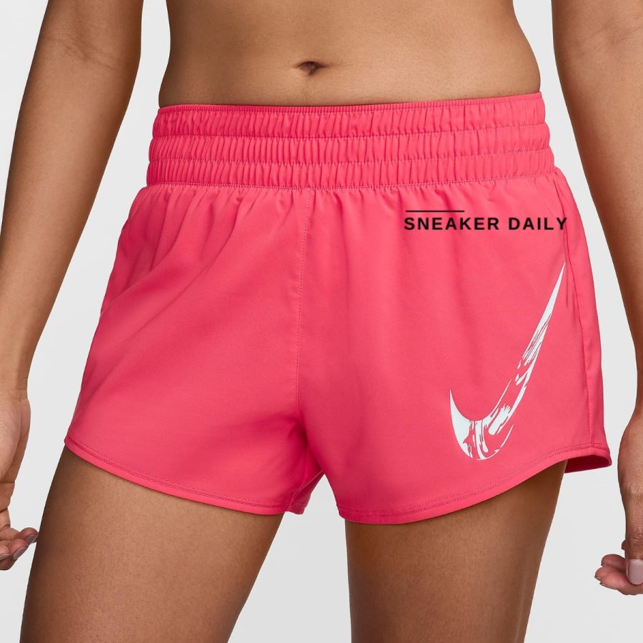 quần nike one women's dri-fit mid-rise brief-lined graphic shorts fv6365-629