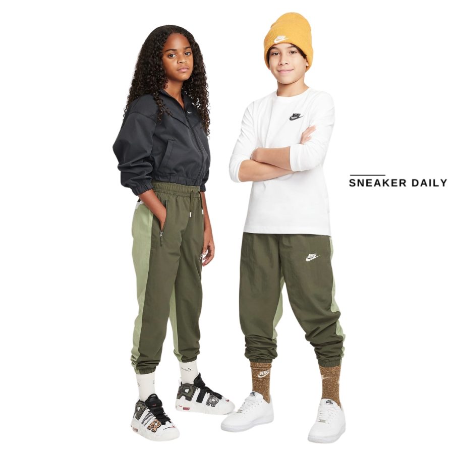 quần nike sportswear amplify older kids' woven joggers fz4891-325