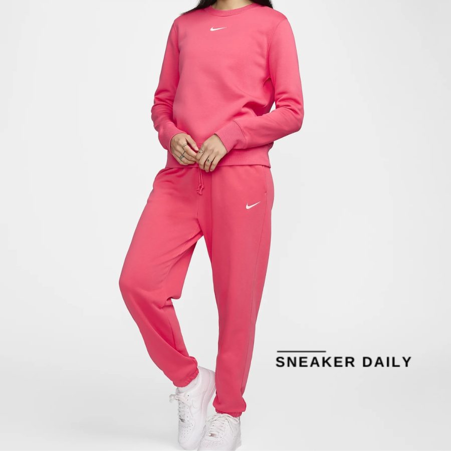 quần nike sportswear phoenix fleece women's high waist oversized french terry sweatpants hj8466-629