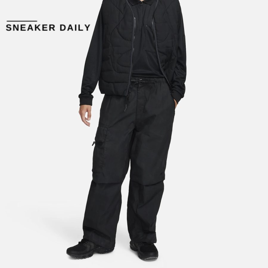 quần nike sportswear tech pack waxed canvas cargo pants 'triple black' fn2615-010