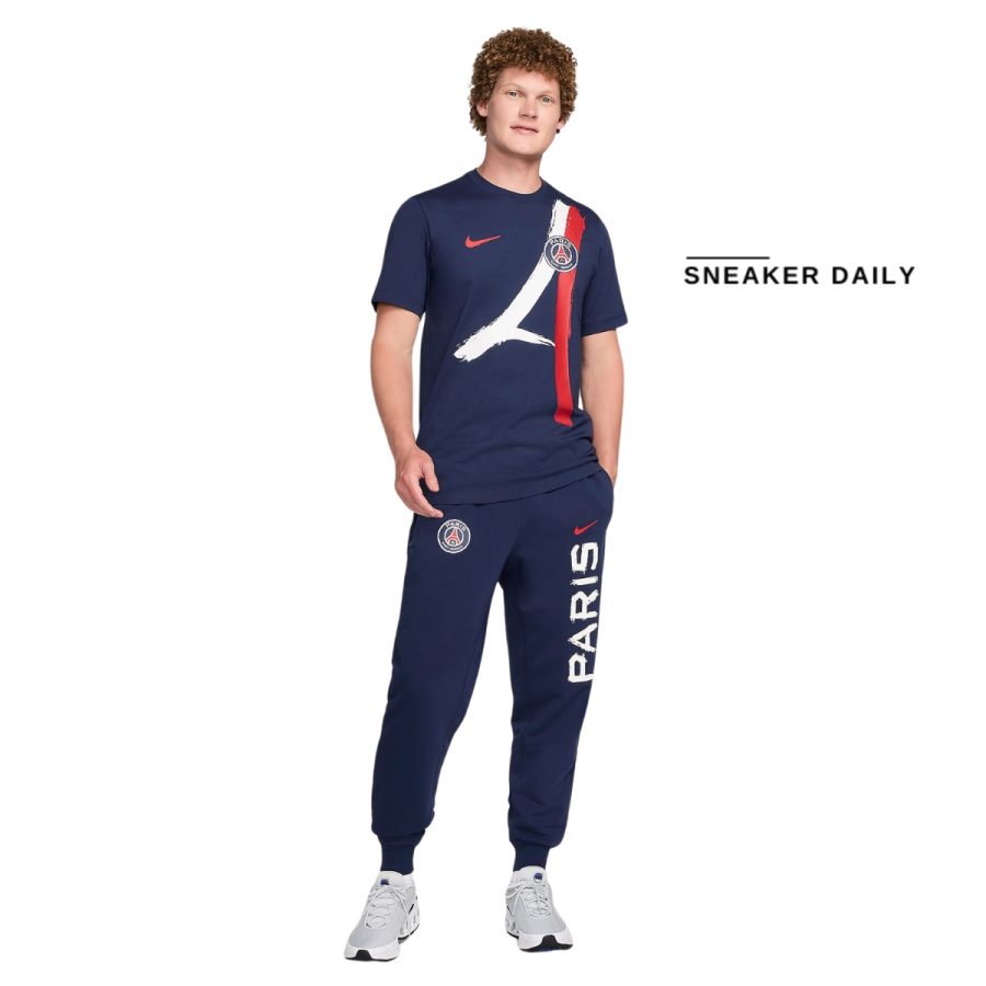 quần paris saint-germain standard issue men's nike dri-fit soccer tapered pant fq3078-410