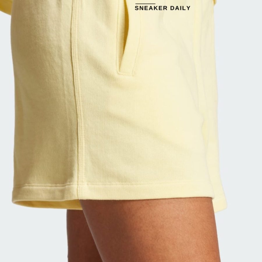 quần adidas 3-stripes french terry shorts - almost yellow iy7339