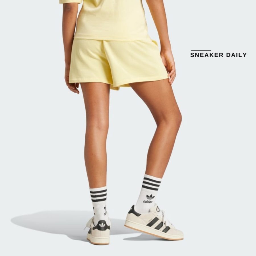 quần adidas 3-stripes french terry shorts - almost yellow iy7339