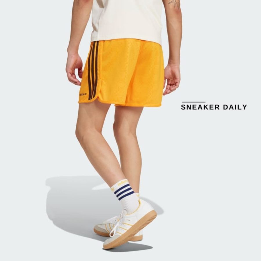 quần adidas '80s embossed 3-stripes sprinter shorts - eqt orange jc6514