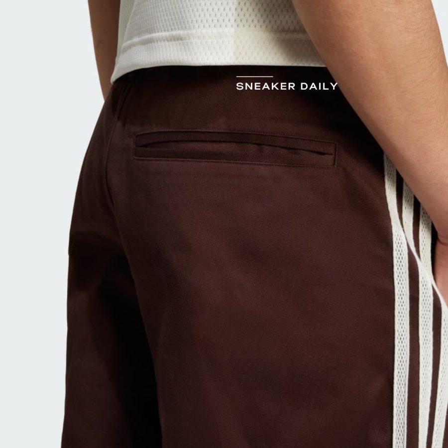 quần adidas '80s loose buttoned 3-stripes 11-inch bermuda shorts - shadow brown jc6524