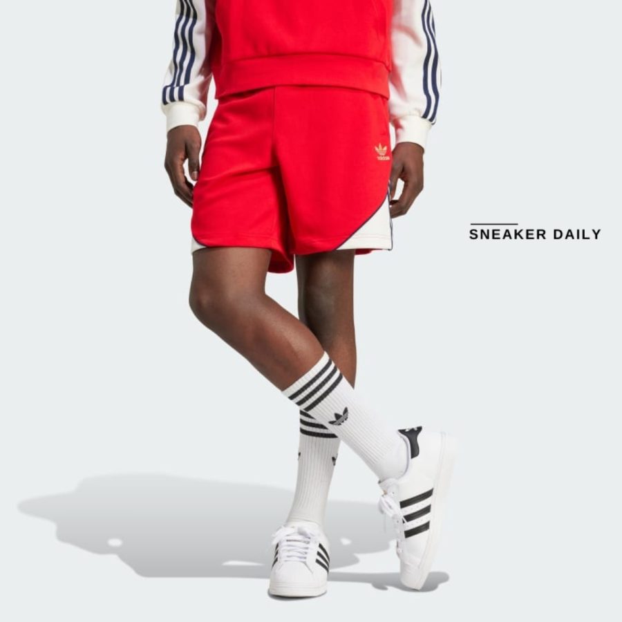 quần adidas colorblocked sst shorts - better scarlet iy4860