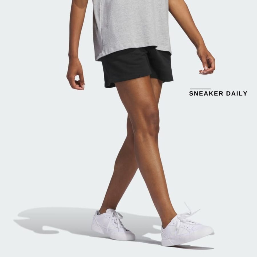 quần adidas essentials french terry shorts - black iy7343