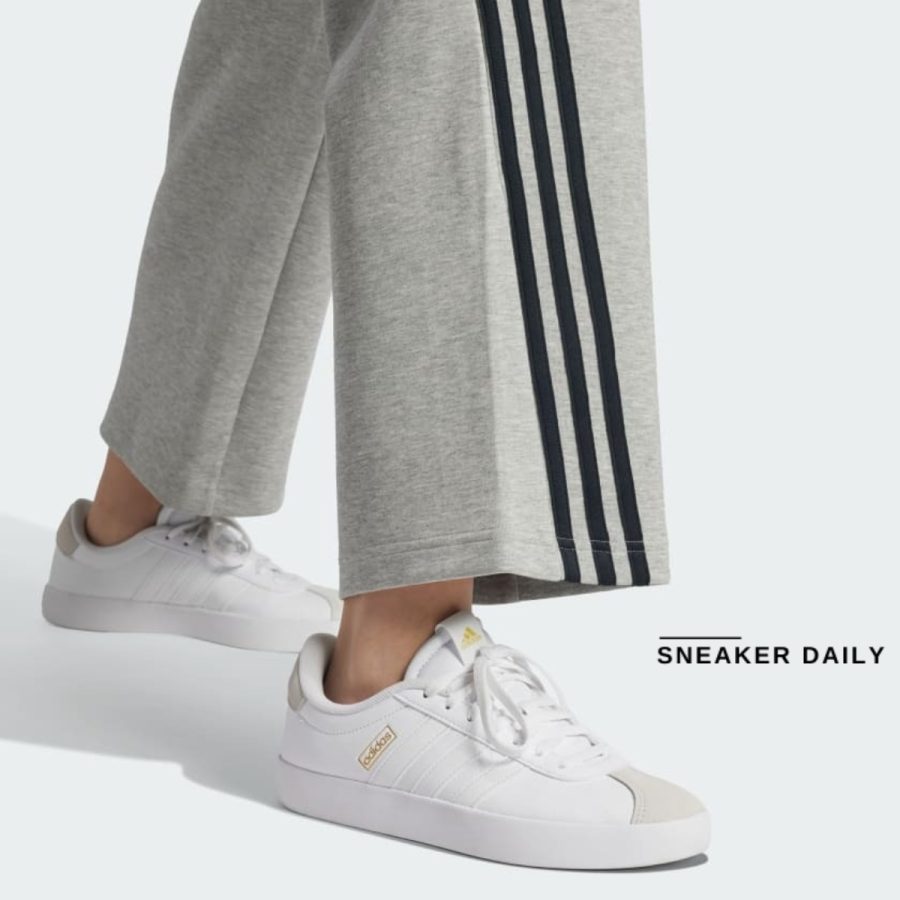 quần adidas future icons 3-stripes open hem pants - medium grey heather iw5271