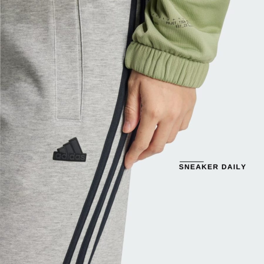 quần adidas future icons 3-stripes open hem pants - medium grey heather iw5271