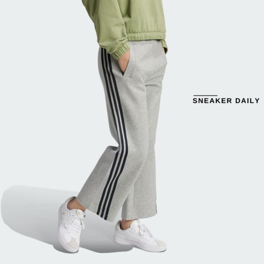 quần adidas future icons 3-stripes open hem pants - medium grey heather iw5271