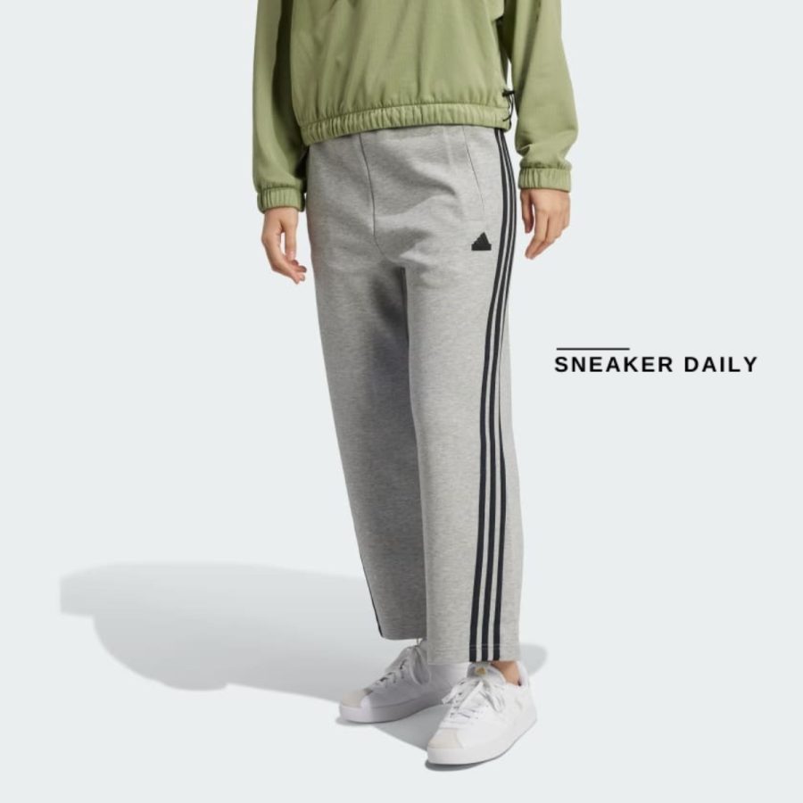 quần adidas future icons 3-stripes open hem pants - medium grey heather iw5271