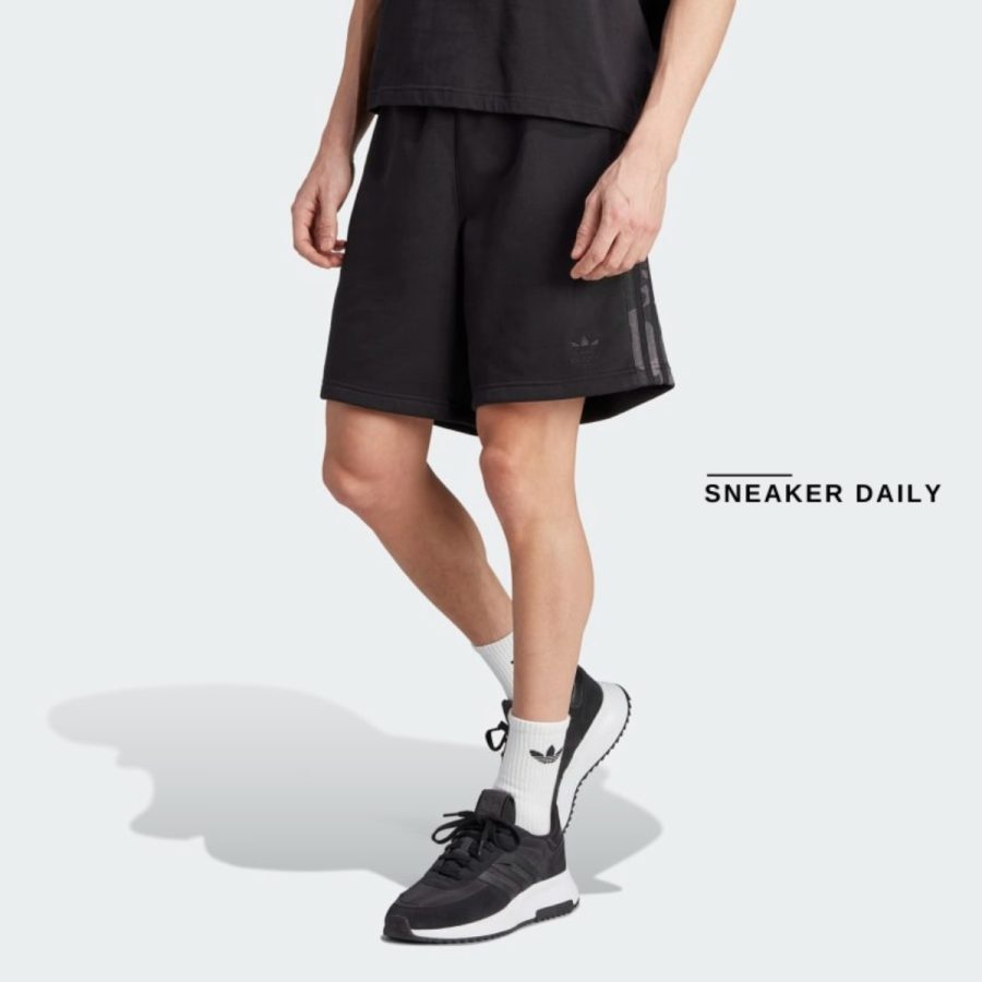 quần adidas graphics camo stripe shorts - black ij0635