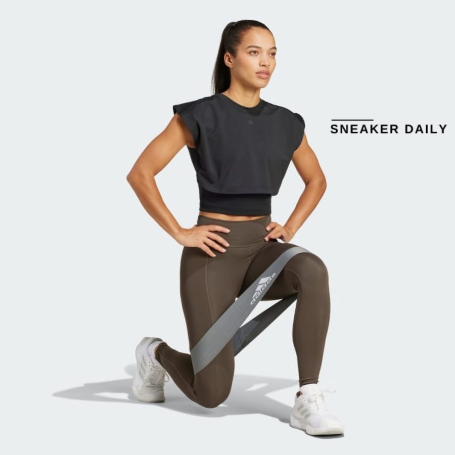 quần adidas optime full-length leggings - shadow olive ix0218