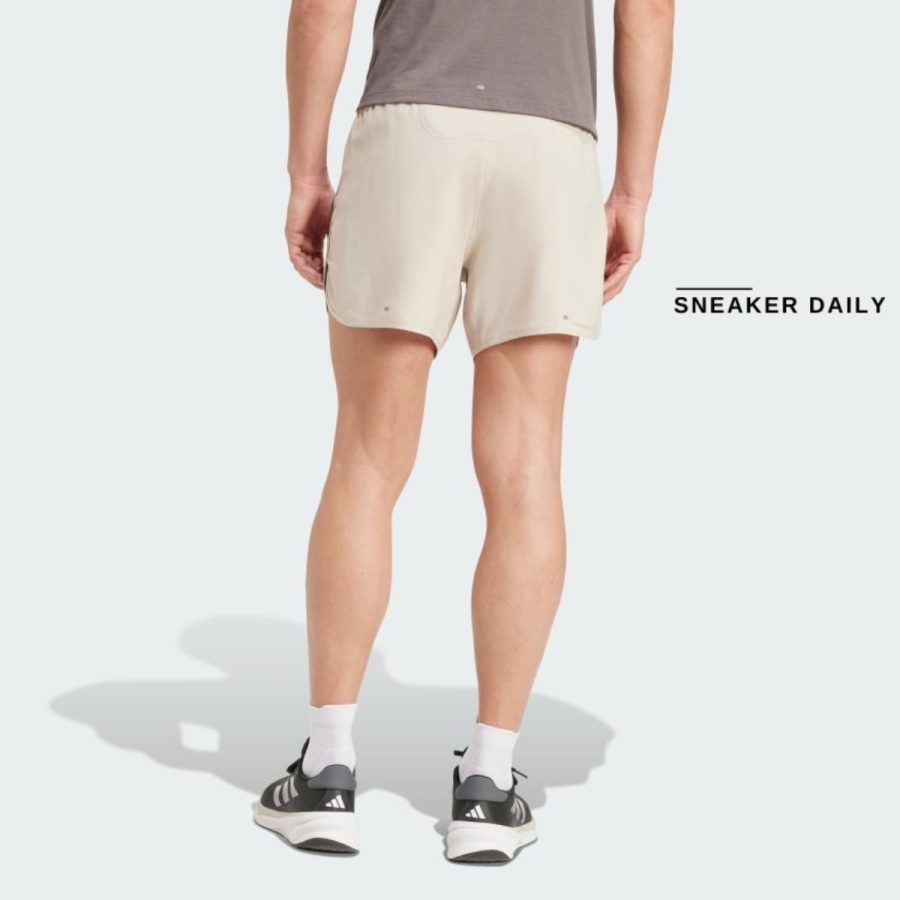 quần adidas own the run 3-stripes shorts - wonder beige iv9968