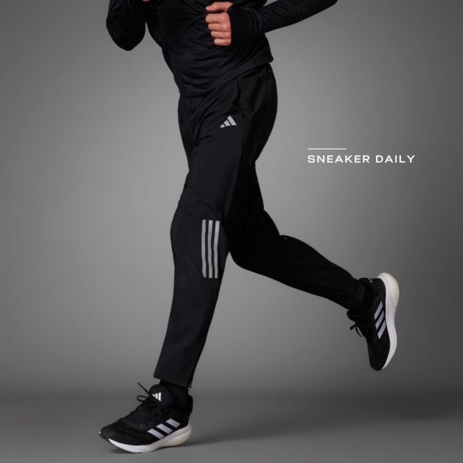 quần adidas own the run woven astro pants - black hr6611